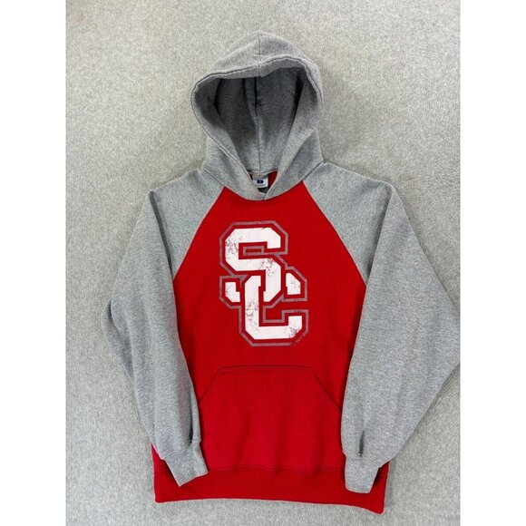 USC Trojans Holloway Campus Hoodie Sweatshirt (Men's Small) Red/Gray - Picture 1 of 12